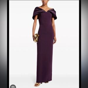 Solace London Dakota Elegant Plum Maxi Dress